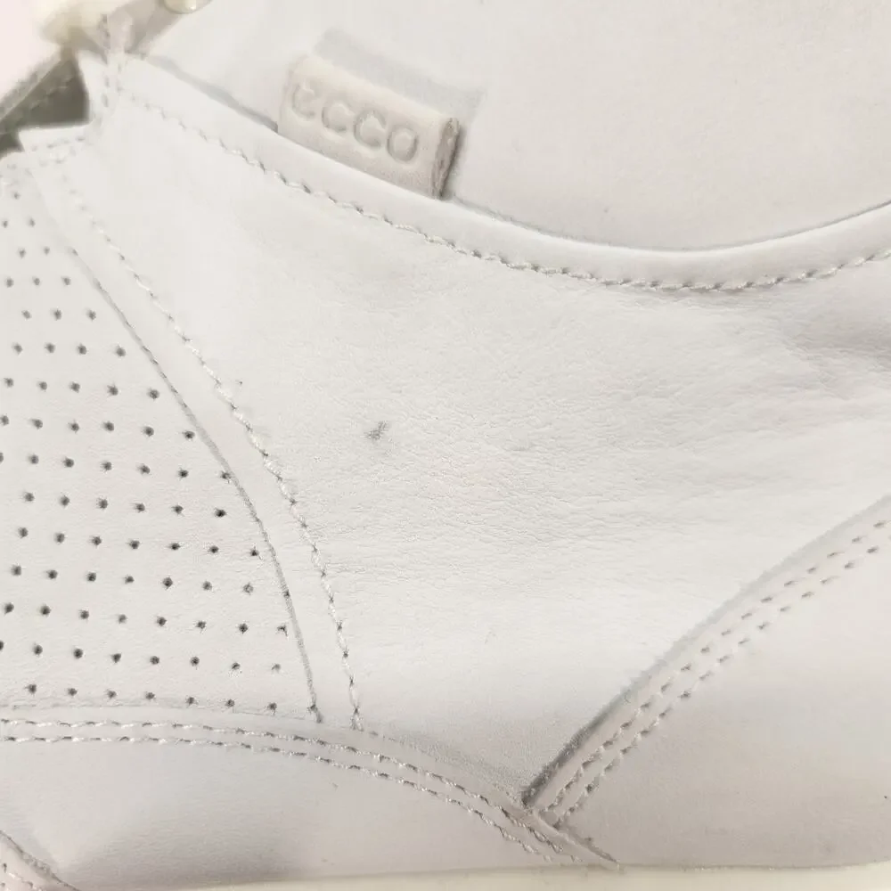 Ecco Leather Soft 7 Runner High-Top Trainers Sneakers White Women's Size 11 NWOT